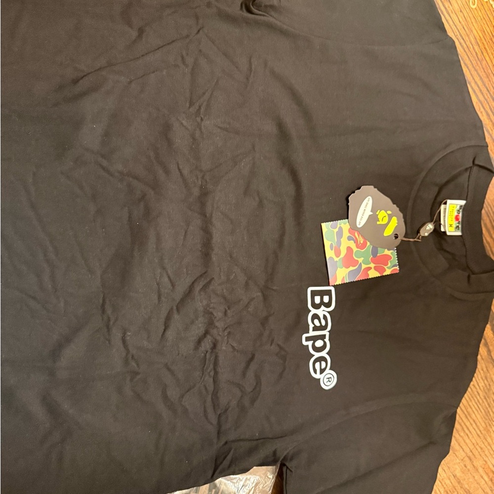 Bape Black Tee with Iconic Logo